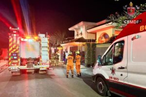 Banheira de hidromassagem pega fogo em embaixada no Lago Sul. Vídeo