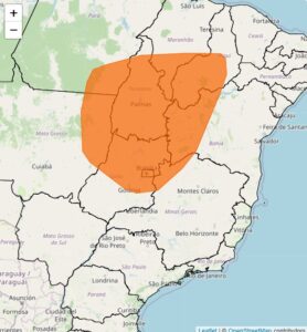 Inmet emite alerta laranja por baixa umidade em 8 Estados