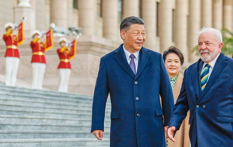 Presidente Luiz Inácio Lula da Silva, e presidente da República Popular da China, Xi Jinping em Cerimônia Oficial de Recepção - Pequim - China | Foto: Ricardo Stuckert/PR