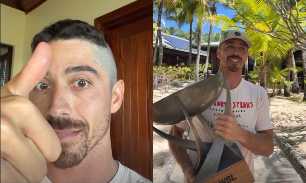 Yago Dora: conheça o surfista que se inspira em Ronaldo Fenômeno e comemorou título com corte de cabelo ‘Cascão’