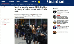 Operação no RJ repercute como ‘cenário de guerra’ na imprensa mundial