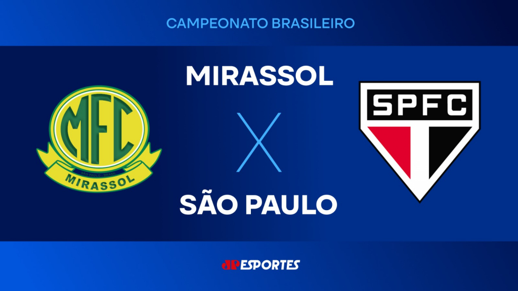 Confira a transmissão da Jovem Pan do jogo entre Mirassol x São Paulo