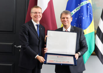 Tarcísio recebe presidente da Letônia no Palácio dos Bandeirantes Tarcísio recebe presidente da Letônia no Palácio dos Bandeirantes