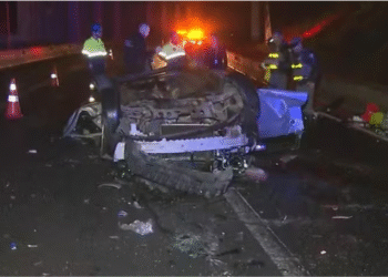 Quatro jovens morrem após carro despencar de viaduto no Rodoanel em SP