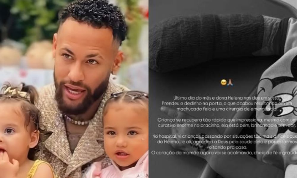 Filha de Neymar sofre acidente doméstico e é submetida a cirurgia de emergência