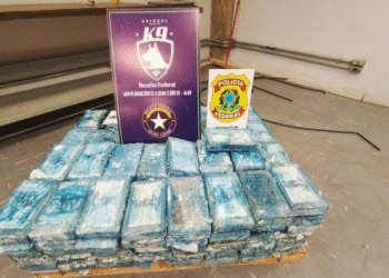 PF e Receita Federal apreendem 1,2 tonelada de cocaína no Aeroporto de Confins